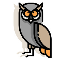 Owl LineColor illustration