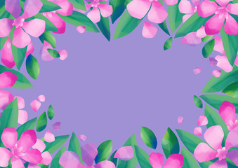 Pastel colored design with oleander flowers