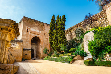 Gate of Justice (Puerta de la Justicia), gate to Alhambra complex in Granada, Spain