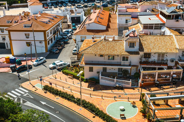 view of Mijas village at sunny day, Costa del Sol, Andalusia, Spain