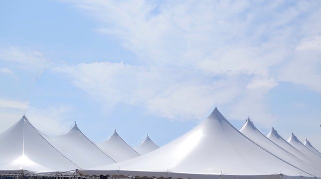 multiple peak white events or wedding tent