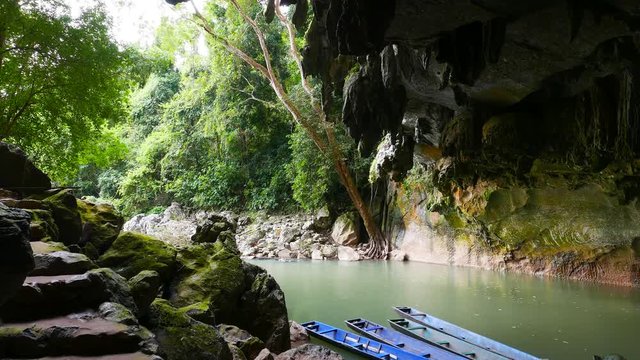 Northwest entrance into one of southeast Asia's geological wonders and a highlight of Laos, the 7km long Kong Lor Cave.