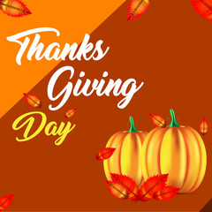 Thanksgiving sale web banner or Big seasonal promo offer discount poster