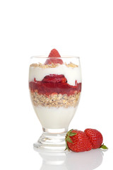 strawberry parfait with berries