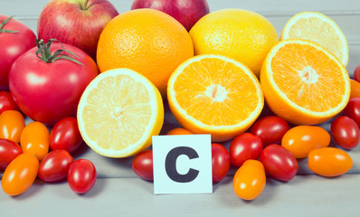 Healthy food - food products with a high content of vitamin c.