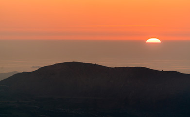 Sunset over the Mediterranean Sea in Oran, Algeria