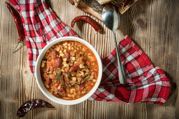Mexican chili con carne.