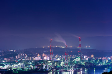 Fototapeta na wymiar 工業都市の夜景