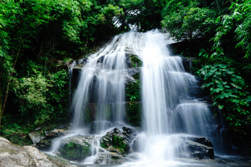 Fototapeta na wymiar SAIKU waterfall in national park it is beautiful at southern, Thailand