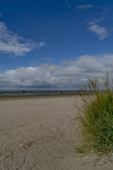 View over beach in Denmark on the island Fanoe
