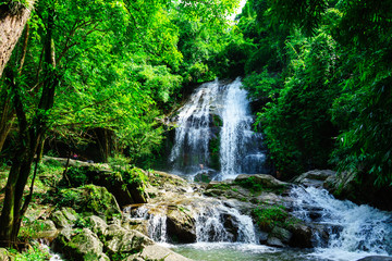 SAIKU waterfall in national park  it is beautiful at southern, Thailand