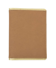 Brown notebook isolated on white background.clipping path