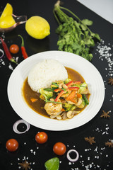 Stir fried Oyster sauce with rice