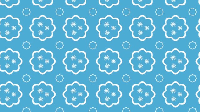 Snowflakes on blue icons