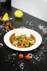 Asian stir fried with rice