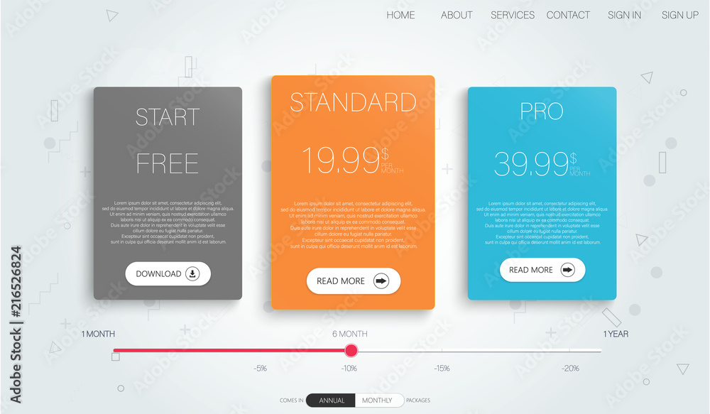 Poster tariffs banner. tariffs banner in abstract style. isometric flat cloud hosting network vector banner