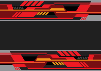 Abstract red black tone futuristic technology design modern background vector illustration.