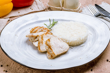 grilled Turkey fillet with rice
