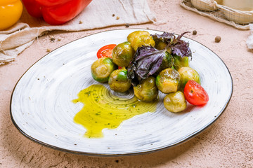 garnish Brussels sprouts