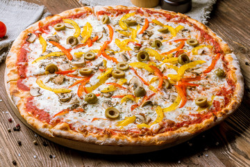 Pizza with vegetables vegetarian