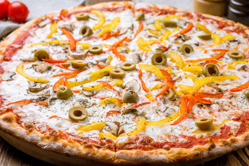 Pizza with vegetables vegetarian