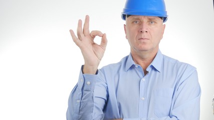 Engineer Image Make Ok Sign Good Job Hand Gestures