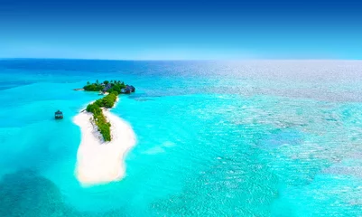 Cercles muraux Turquoise Îles et océan turquoise d& 39 en haut