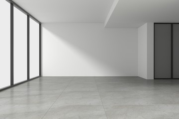 Empty room interior 3d render