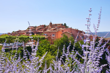 Old Town of Roussillon, Provence, France, known as one of the mo - obrazy, fototapety, plakaty