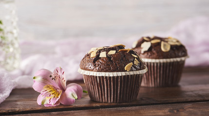 image of Delicious chocolate muffins