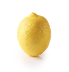 Image of fresh yellow lemon isolated on white background