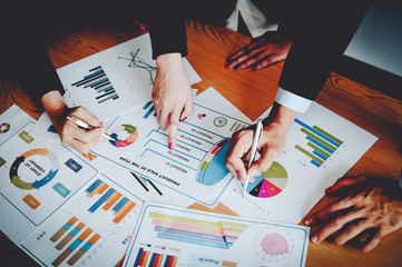 Business and Business Financial teamwork Working at the meeting And the business of online business.