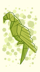 Vector abstract illustration parrot.