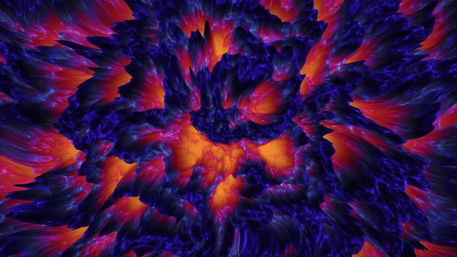 Colorful fantastic moving luminous matter, abstract dynamic background