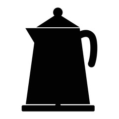 Fototapeta premium kettle icon on white background. flat style. electric kettle sign. simple illustration of electric kettle icon for web. hot electric kettle symbol.