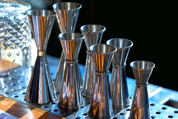 Jiggers  standing in a row