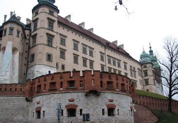 Fototapeta na wymiar Travels. Poland. Krakow. Wawel Castle , Barbakan