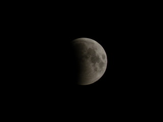Partial eclipse of the moon