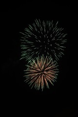 Fototapeta premium Fireworks display is a typical summer scene in Japan