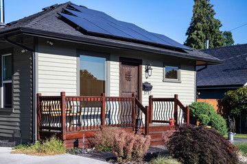 Solar Panels on the Roof of a home