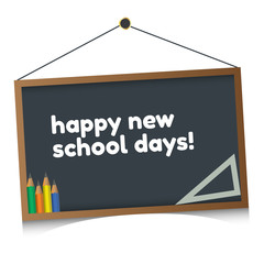 Blackboard design template. Back to school typography.