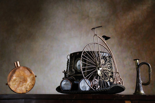 Steampunk cilindro del ciclista fine 800