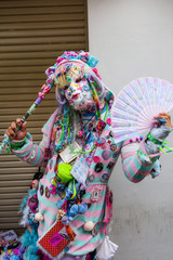 Obraz premium Kobieta w Galanteryjnym cosplayu przy Harajuku