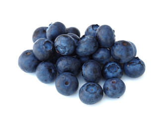 Fresh and sweet blueberry on white background, healthy fruit and diet.