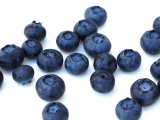 Fresh and sweet blueberry on white background, healthy fruit and diet.