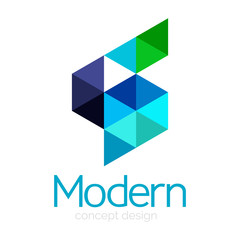 Triangle shape design abstract business logo icon design. Company logotype branding emblem idea