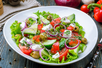 Greek salad with feta