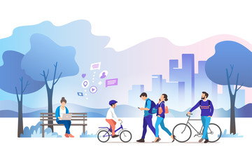 City park. Vector illustration. © faber14