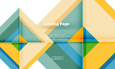 Obraz premium Square shape geometric abstract background, landing page web design template