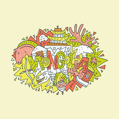 Vector Mongolia Concept